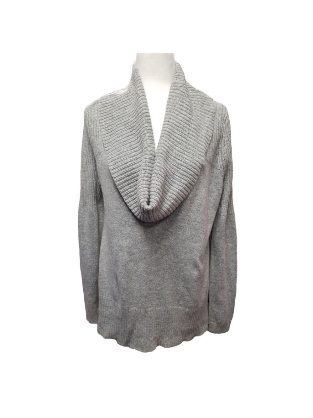 Loft Pullover Large Cowl Neck Gray Sweater Size Large